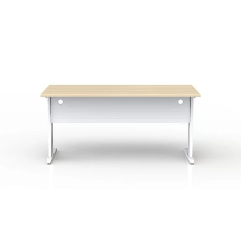 CERTEO EOL | Bureau Rectangulaire L 160 Cm | Plateau Chêne Clair | Piétement Blanc - Chêne 5 CERTEO EOL | Bureau Rectangulaire L 160 Cm | Plateau Chêne Clair | Piétement Blanc - Chêne – Image 3
