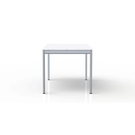CERTEO EOL | Bureau L.160 Cm | Plateau Blanc | Piétement Gris Aluminium - Blanc Perlé 4 CERTEO EOL | Bureau L.160 Cm | Plateau Blanc | Piétement Gris Aluminium - Blanc Perlé – Image 2