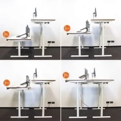 Bureau Ergonomique Assis-debout | LxP 120 X 80 Cm | Blanc Avec Contours Marron | Newpo - Blanc-marron 11 Bureau Ergonomique Assis-debout | LxP 120 X 80 Cm | Blanc Avec Contours Marron | Newpo - Blanc-marron -France Bureau Soldes 2022 15694877 5