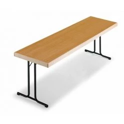 CERTEO Tables Pliantes - Piétement En T - 1500 X 800 Mm, Piétement Anthracite, Plateau Gris Clair - Coloris Piétement: Gris Noir RAL 7021 -France Bureau Soldes 2022 15694958 4