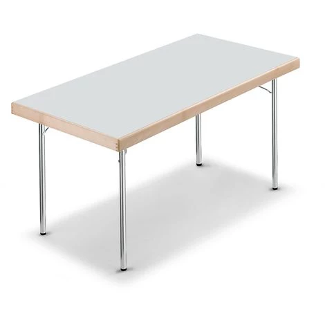 CERTEO Tables Pliantes - 4 Pieds - 1500 X 800 Mm, Piétement Chromé, Plateau Gris Clair - Coloris Piétement: Chrome 3 CERTEO Tables Pliantes - 4 Pieds - 1500 X 800 Mm, Piétement Chromé, Plateau Gris Clair - Coloris Piétement: Chrome