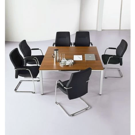 NOWY STYL Table De Conférence Carrée - H X L X L 720 X 1400 X 1400 Mm - Façon érable - Coloris Plateau: Façon érable 4 NOWY STYL Table De Conférence Carrée - H X L X L 720 X 1400 X 1400 Mm - Façon érable - Coloris Plateau: Façon érable – Image 2