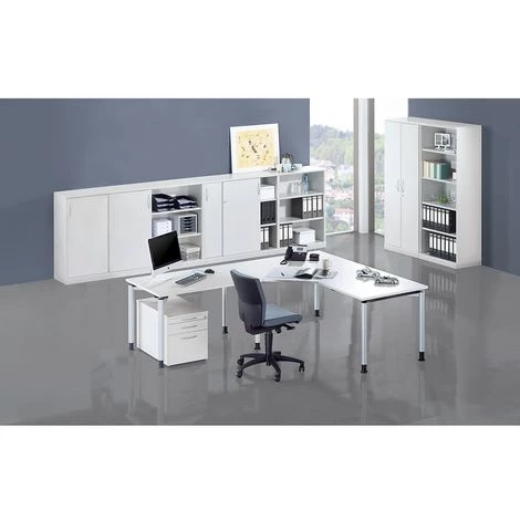 CERTEO THEA Bureau à Piétement En L - Hauteur 680 – 820 Mm - Largeur 800 Mm, Façon érable - Coloris Plateau: Façon érable 4 CERTEO THEA Bureau à Piétement En L - Hauteur 680 – 820 Mm - Largeur 800 Mm, Façon érable - Coloris Plateau: Façon érable – Image 2