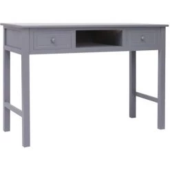 VidaXL Bureau Bois 110x45x76 Cm Gris - Gris -France Bureau Soldes 2022 15770931 2