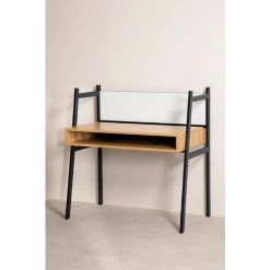 Bureau En Acier Et Mélamine Rhank SKLUM Mélamine - Acier - Noir -France Bureau Soldes 2022 15855117 3