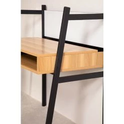 Bureau En Acier Et Mélamine Rhank SKLUM Mélamine - Acier - Noir -France Bureau Soldes 2022 15855117 5