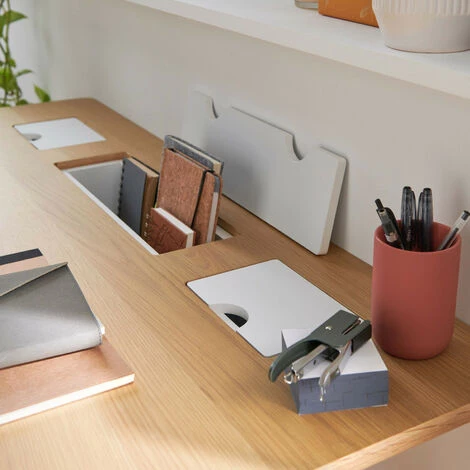 MOB-IN Bureau Scandinave Chêne 120 Cm MOBOX - Bois Clair 7 MOB-IN Bureau Scandinave Chêne 120 Cm MOBOX - Bois Clair – Image 5