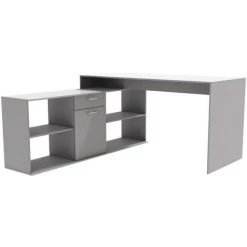 HABITAT ET JARDIN Bureau "Mars" - 136 X 140 X 73,5 Cm - Blanc