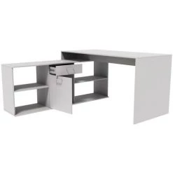 HABITAT ET JARDIN Bureau "Mars" - 136 X 140 X 73,5 Cm - Blanc 7 HABITAT ET JARDIN Bureau "Mars" - 136 X 140 X 73,5 Cm - Blanc -France Bureau Soldes 2022 16135678 3
