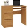 HUCOCO MIR - Bureau Informatique Multimédia Moderne 90x77x50 - 3 Tiroirs + Support Clavier - Table Ordinateur Multi-rangements - Marron -France Bureau Soldes 2022 16209434 1