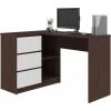 HUCOCO SUNDAR - Bureau Informatique D'angle Moderne 124x85x77 - 3 Tiroirs + 2 Grandes Niches - Table Ordinateur Multi-rangements - Marron 1 HUCOCO SUNDAR - Bureau Informatique D'angle Moderne 124x85x77 - 3 Tiroirs + 2 Grandes Niches - Table Ordinateur Multi-rangements - Marron -France Bureau Soldes 2022 16209472 1