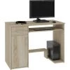 HUCOCO KILIG - Bureau PC Informatique Moderne 90x74x50 Cm - Support Unité Centrale + Tiroir + Niche Rangement - Table Ordinateur - Beige -France Bureau Soldes 2022 16209493 1