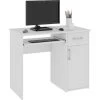 HUCOCO TORPE - Bureau Informatique Contemporain 90x74x50 Cm - Taille Compacte + Support Clavier + Tiroir - Table Ordinateur - Blanc -France Bureau Soldes 2022 16209498 1