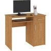 HUCOCO TORPE - Bureau Informatique Contemporain 90x74x50 Cm - Taille Compacte + Support Clavier + Tiroir - Table Ordinateur - Marron -France Bureau Soldes 2022 16209505 1