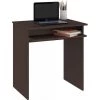 HUCOCO MALAWI - Bureau Informatique Compacte 68x74x51 Cm - Support Coulissant Clavier - Design Moderne - Table Ordinateur Portable - Marron