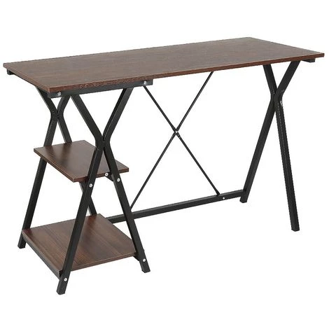 OOBEST Bureau Informatique Meuble De Rangement De Bibliothèque Structure En Métal 3 OOBEST Bureau Informatique Meuble De Rangement De Bibliothèque Structure En Métal