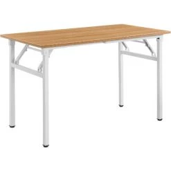 [neu.haus] Table Pliante Table De Cuisine Table à Manger Hauteur Réglable Pour 4 Personnes 120 X 60 X 75-76,4cm Hêtre Et Blanc -France Bureau Soldes 2022 16436010 3