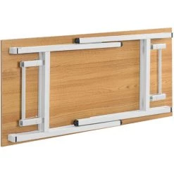 [neu.haus] Table Pliante Table De Cuisine Table à Manger Hauteur Réglable Pour 4 Personnes 120 X 60 X 75-76,4cm Hêtre Et Blanc -France Bureau Soldes 2022 16436010 5
