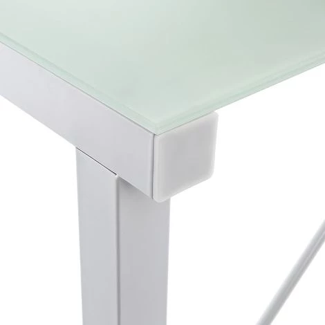 INTEROUGE Bureau En Verre Trempé Moderne, Bureau Informatique, Poste De Travail Blanc 5 INTEROUGE Bureau En Verre Trempé Moderne, Bureau Informatique, Poste De Travail Blanc – Image 3