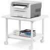 COSTWAY Support D'Imprimante à Roulette à 2 Niveaux, Etagère Rangement à Multi-Fonction Pour Maison,Bureau Blanc -France Bureau Soldes 2022 17063651 1