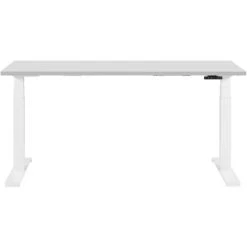 BELIANI Bureau Réglable électrique / Gris Et Blanc 160 X 72 Cm - Gris -France Bureau Soldes 2022 17781112 4