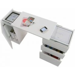 ALTOBUY SMILE - Bureau Extensible 1 Porte 3 Tiroirs Blanc - Blanc -France Bureau Soldes 2022 17851914 3