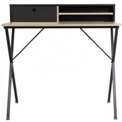 ALTOBUY CAHILL - Bureau Multi-Rangement Effet Bois Et Noir - Marron Clair 9 ALTOBUY CAHILL - Bureau Multi-Rangement Effet Bois Et Noir - Marron Clair -France Bureau Soldes 2022 18200163 3