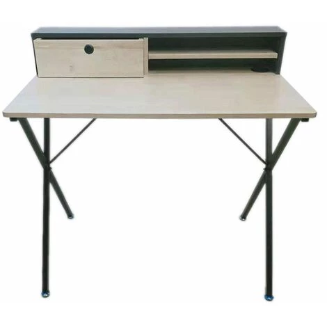 THE HOME DECO FACTORY Bureau Cambridge - Gris 3 THE HOME DECO FACTORY Bureau Cambridge - Gris