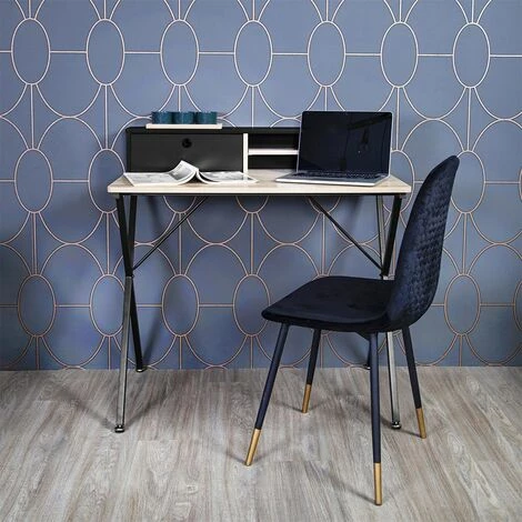 THE HOME DECO FACTORY Bureau Cambridge - Gris 4 THE HOME DECO FACTORY Bureau Cambridge - Gris – Image 2