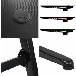 HAPPY GARDEN Bureau Gamer à LED ALICE - Noir -France Bureau Soldes 2022 18364324 3