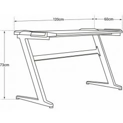 HAPPY GARDEN Bureau Gamer à LED LARA - Noir -France Bureau Soldes 2022 18364325 4