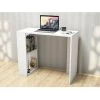 HOMEMANIA Bureau Nano Avec Etageres - Pour Bureau, Chambre - Blanc En Bois, 90 X 40 X 75 Cm -France Bureau Soldes 2022 18405555 1