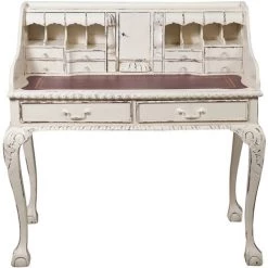 BISCOTTINI Ecritoire Lady Secreaie En Bois Massif D'acajou Finition Noyer L103xPR64xH105 Cm