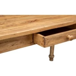 BISCOTTINI Table Non Extensible Style Rustique En Bois Massif Finition De Tilleulul Et Noyer -France Bureau Soldes 2022 18527424 4