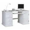 BEAUX MEUBLES PAS CHERS Bureau Gamer Blanc 1 Porte 5 Tiroirs