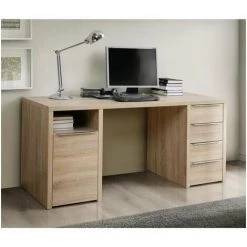 AUTRES CALPE Bureau Chene Sonoma - L 160 Cm