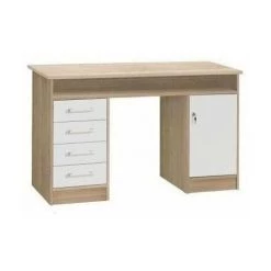 AUTRES FINLANDEK Bureau TYÖ Contemporain Décor Chene Et Blanc - L 126 Cm