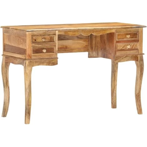 Bureau Bois De Manguier Massif 115x45x75 Cm Couleur Naturelle VidaXL 3 Bureau Bois De Manguier Massif 115x45x75 Cm Couleur Naturelle VidaXL