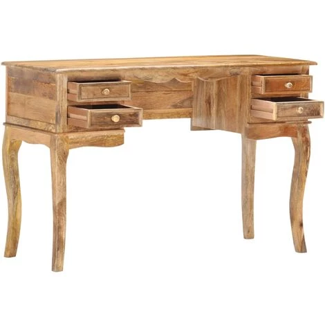 Bureau Bois De Manguier Massif 115x45x75 Cm Couleur Naturelle VidaXL 4 Bureau Bois De Manguier Massif 115x45x75 Cm Couleur Naturelle VidaXL – Image 2