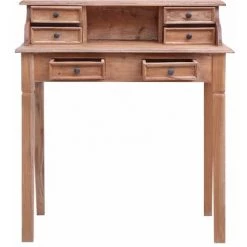 Bureau Avec Tiroirs Bois De Récupération Solide 90x50x101 Cm Modèle 3 VidaXL -France Bureau Soldes 2022 18790574 3