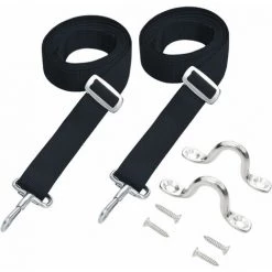 VidaXL Sangles De Toit Bimini 2 Pcs Tissu Et Acier Inoxydable