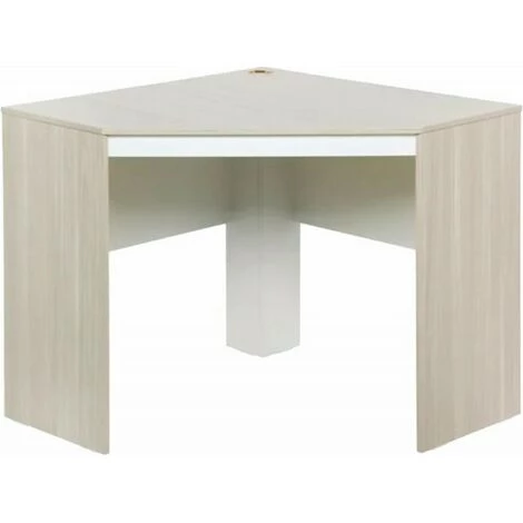 BEAUX MEUBLES PAS CHERS Bureau D'Angle Chêne Et Blanc 3 BEAUX MEUBLES PAS CHERS Bureau D'Angle Chêne Et Blanc