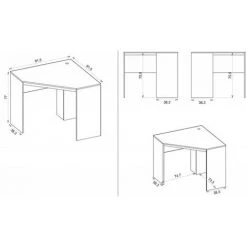 BEAUX MEUBLES PAS CHERS Bureau D'Angle Chêne Et Blanc 5 BEAUX MEUBLES PAS CHERS Bureau D'Angle Chêne Et Blanc -France Bureau Soldes 2022 18886730 2