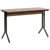 BELIANI Bureau Effet Bois Foncé 120 X 48 Cm - Bois Foncé