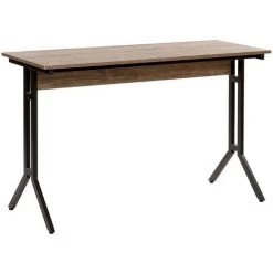 BELIANI Bureau Effet Bois Foncé 120 X 48 Cm - Bois Foncé
