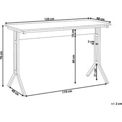 BELIANI Bureau Effet Bois Foncé 120 X 48 Cm - Bois Foncé 9 BELIANI Bureau Effet Bois Foncé 120 X 48 Cm - Bois Foncé -France Bureau Soldes 2022 19091760 3