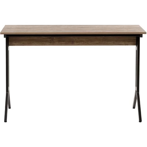 BELIANI Bureau Effet Bois Foncé 120 X 48 Cm - Bois Foncé 6 BELIANI Bureau Effet Bois Foncé 120 X 48 Cm - Bois Foncé – Image 4