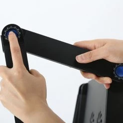 IKAYAA Support Reglable En Aluminium Pour Ordinateur Portable, Avec 2 Ventilateurs De Refroidissement, Noir -France Bureau Soldes 2022 19154143 3