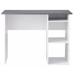AUTRES COMPO Bureau Droit Classique Décor Gris Et Blanc - L 101 Cm