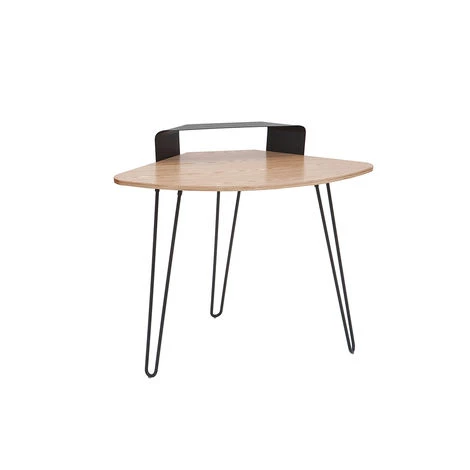 MILIBOO Bureau D'angle Design Métal Et Frêne QUARTER - Bois Clair / Noir 3 MILIBOO Bureau D'angle Design Métal Et Frêne QUARTER - Bois Clair / Noir